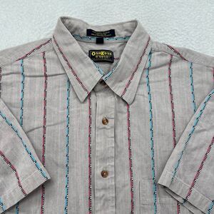 Vintage Osh Kosh B' Gosh Shirt Adult XL Button Up Short Sleeve Single Needle